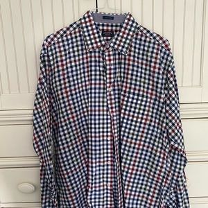Paul and Shark Yachting Checkered Button Down Long Sleeve